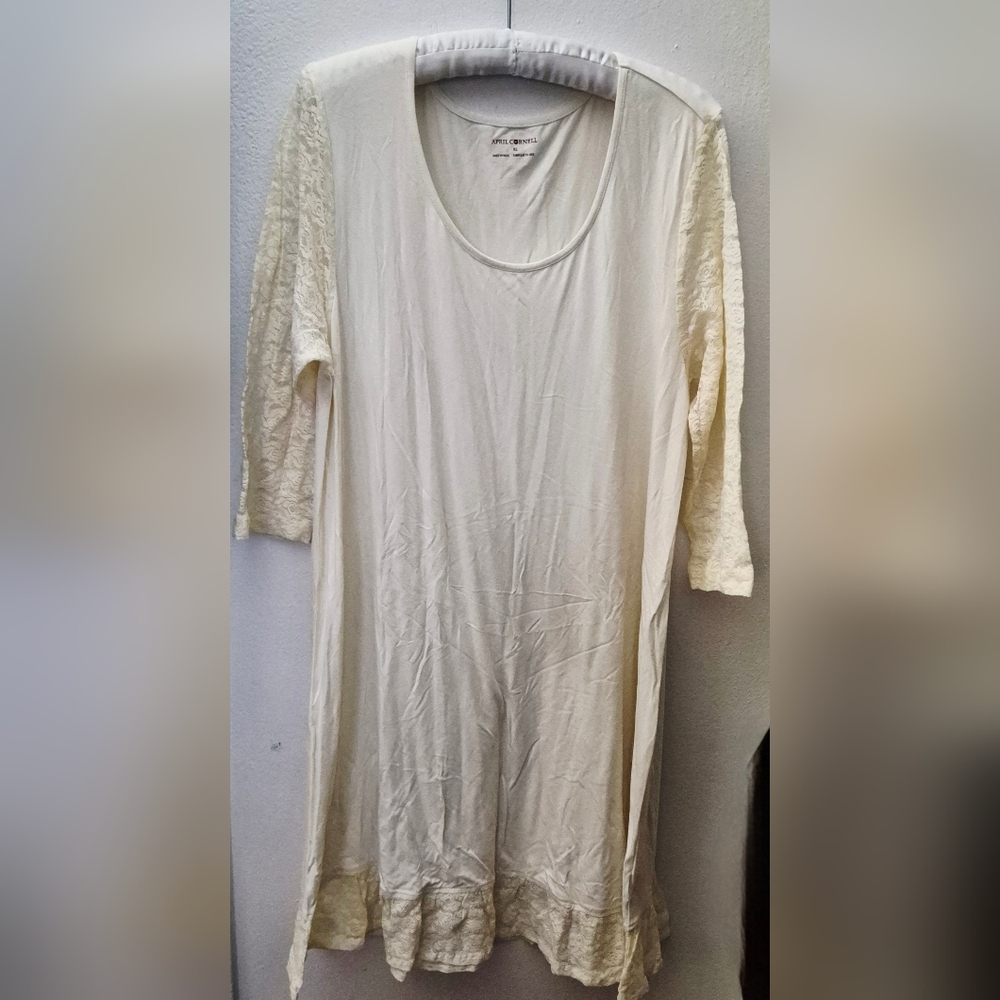 April Cornell Cream Lace Dress Size XL